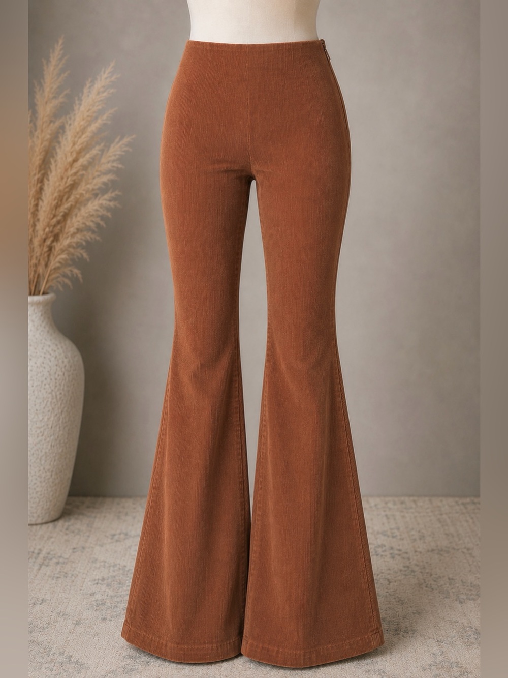 We The Free Penny Pull-On Corduroy Flare Pants Rust Size 29